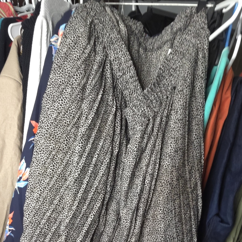Massini Black and White A-Line Skirt